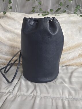 Etro Milano Blue Leather Bucket Backpack
